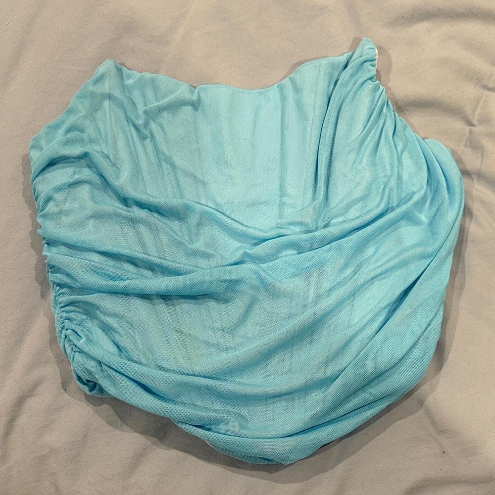 Light Blue Ruched corset